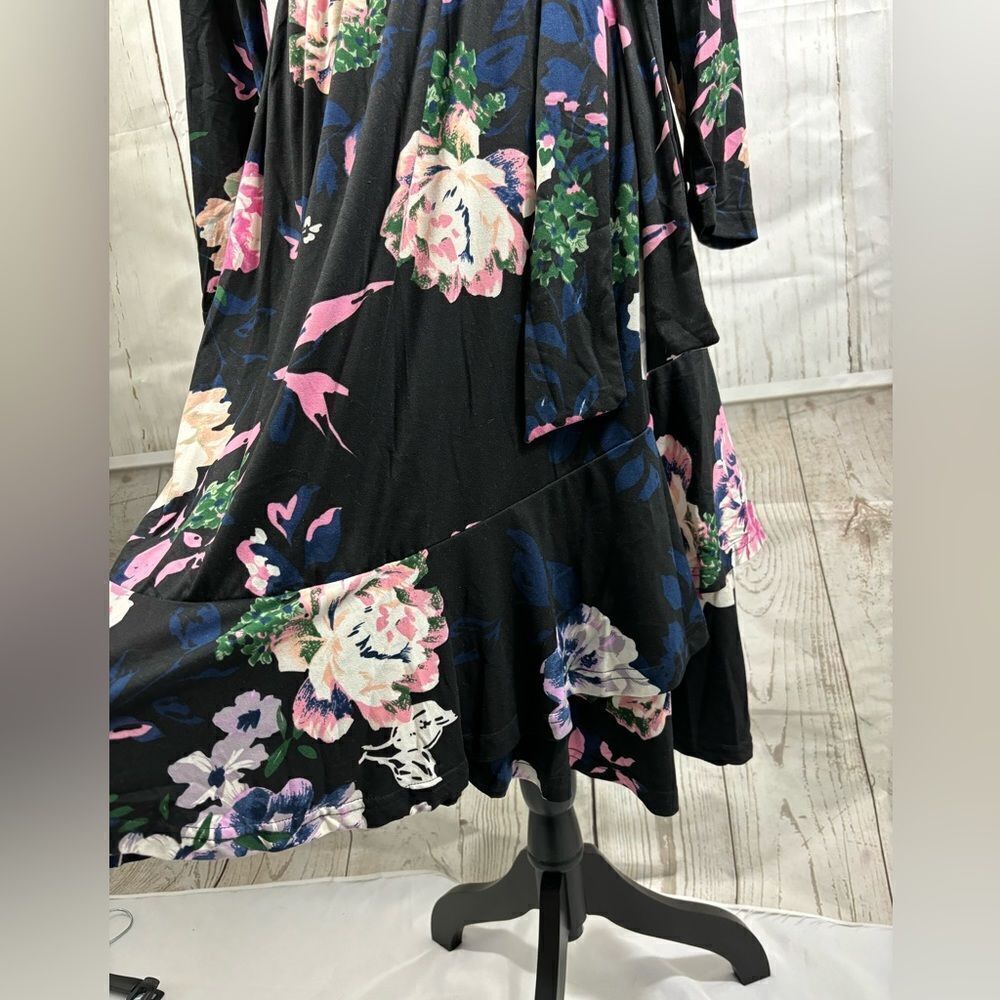 NWT Levaca Tango Dress Floral Pink Purple Flowers Belted - Picture 4 of 7